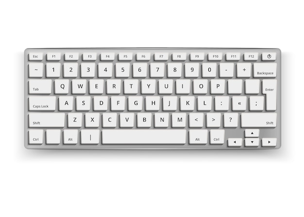 Vector teclado de escritorio realista