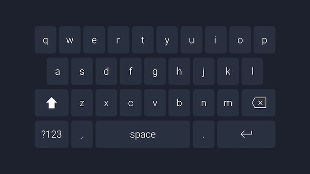 Vector teclado moderno para smartphone