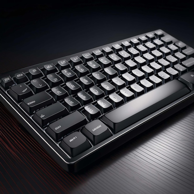 Vector un teclado negro con las letras b y un fondo blanco