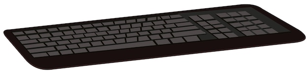Teclado Vector de dibujos animados Ilustración de hardware de computadora aislada en fondo blanco