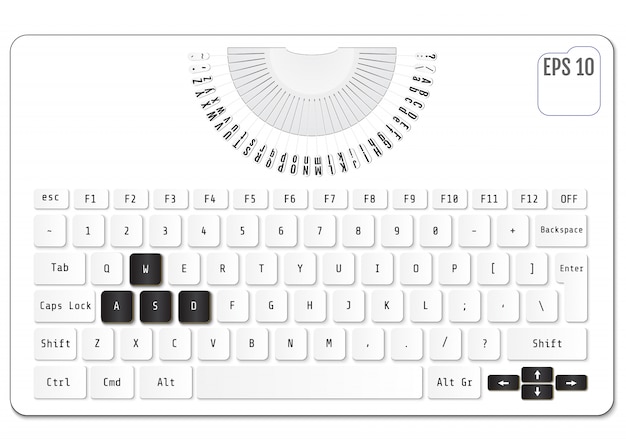 Vector teclado.