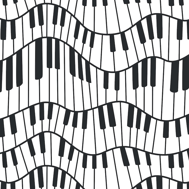 Teclas de piano Patrón de estilo abstracto Ilustración vectorial