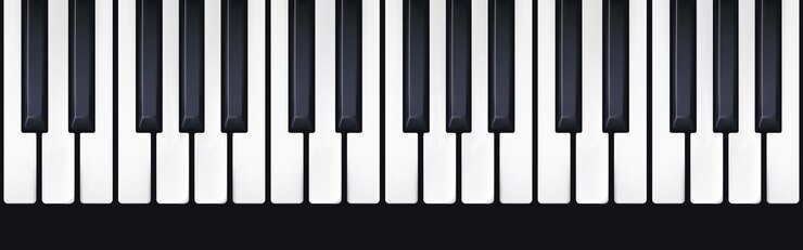 Teclas de piano realistas ilustración vectorial Reproducir música Organizar un concierto Escuela de música Vector eps 10