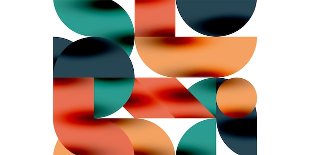 Técnicas mínimas formas circulares arte geométrico vectorial círculos modernos