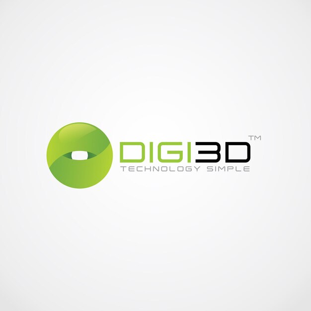 Tecnología 3D Logotipo abstracto