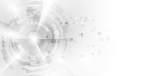 Tecnología abstracta blanca moderna Ilustración vectorial de fondo