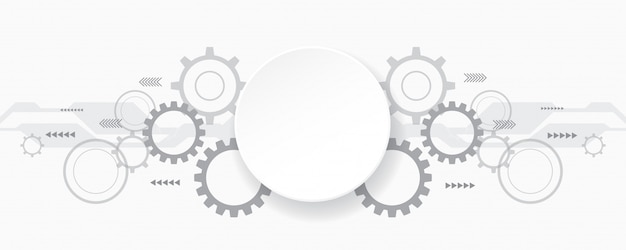 Tecnología abstracta blanco gris