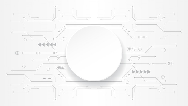 Tecnología abstracta blanco gris