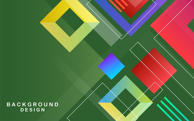 Tecnología abstracta colorido cuadrado fondo geométrico