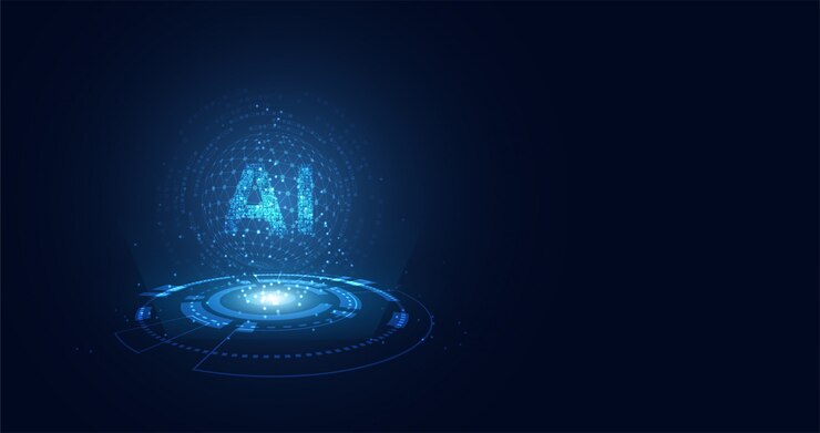 Tecnología abstracta computación Ai en círculo