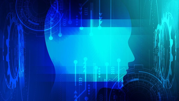 Vector tecnología abstracta concepto de computación ai datos de trabajo del cerebro ai de inteligencia artificial y futuri