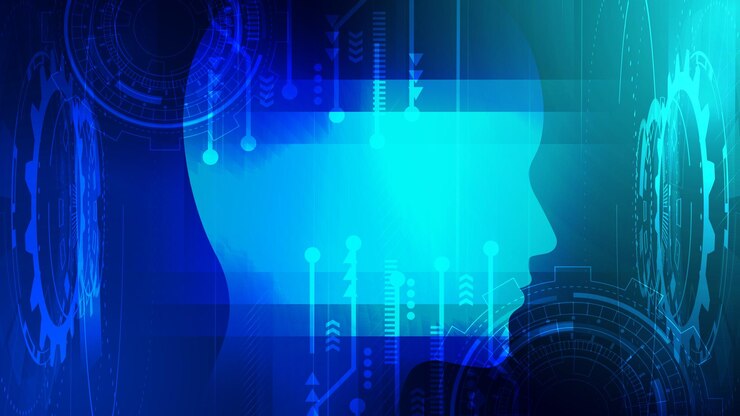 Vector tecnología abstracta concepto de computación ai datos de trabajo del cerebro ai de inteligencia artificial y futuri