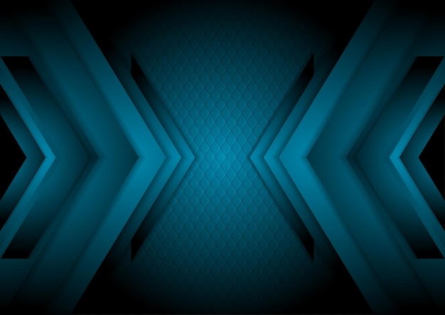 Tecnología abstracta fondo azul oscuro con flechas
