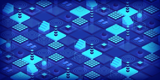 Tecnología abstracta de fondo Concepto de cadena de bloques