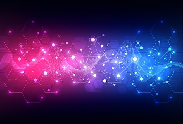 Tecnología abstracta fondo geométrico con textura de placa de circuitos placa madre electrónica