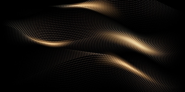Tecnología abstracta de fondo Ilustración del vector de ondas de partículas Diseño moderno