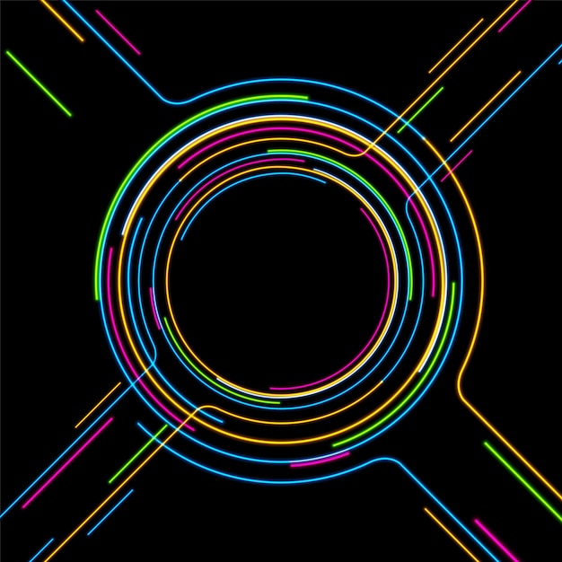 Tecnología abstracta fondo de láser de neón futurista