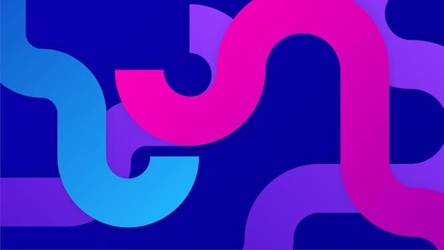 Tecnología abstracta futurista color neón azul y rosa flechas geométricas formas fondo de movimiento