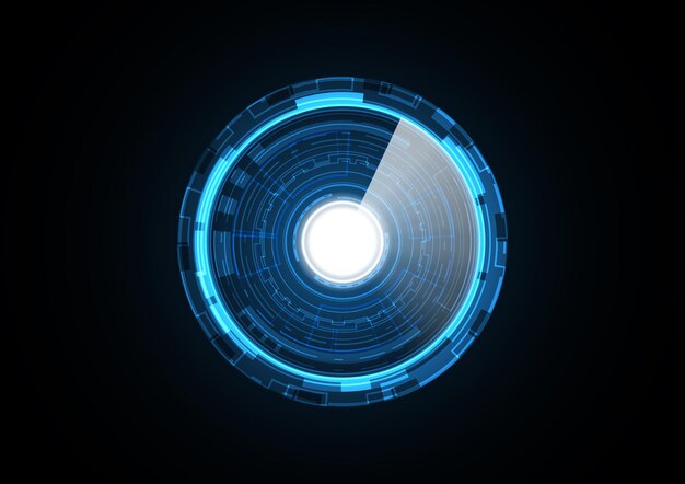 Tecnología abstracta futuro radar seguridad círculo fondo vector ilustración