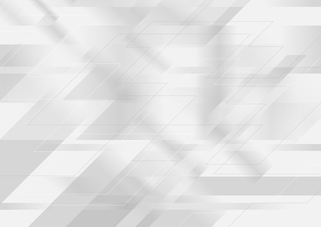Tecnología abstracta gey plata fondo geométrico mínimo diseño vectorial