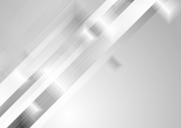 Tecnología abstracta gris fondo geométrico