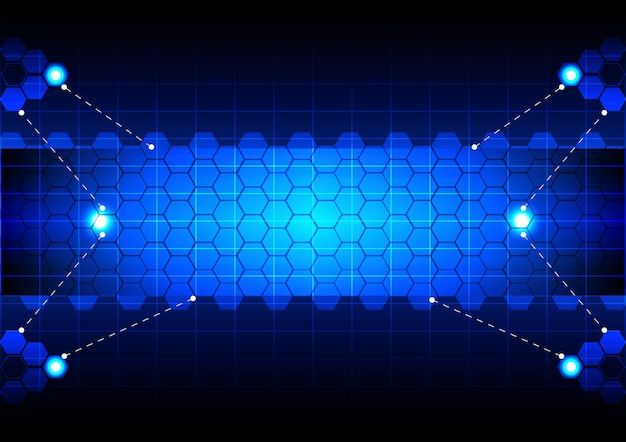 tecnología abstracta hexagonal azul