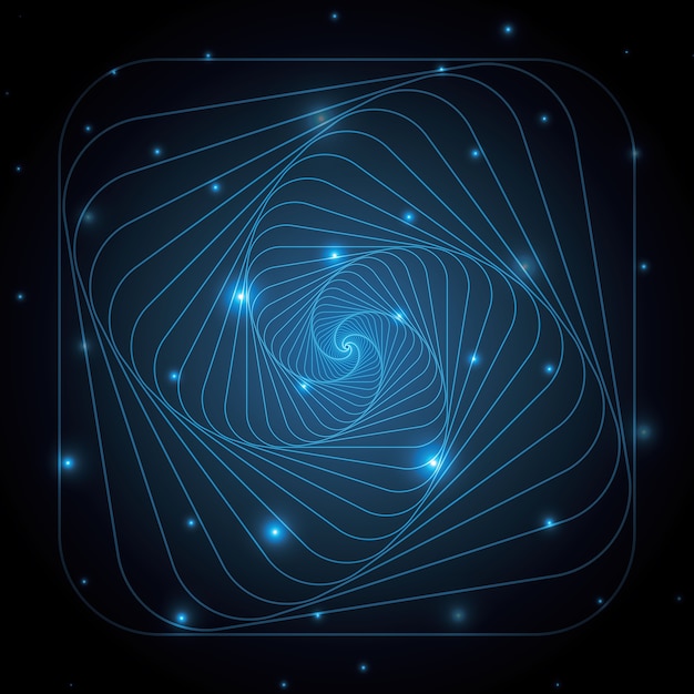 Tecnología abstracta ilustración de vector de arte de línea geométrica