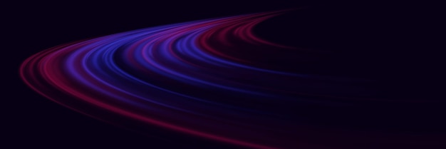Tecnología abstracta de líneas de luz Efecto de onda de luz brillante