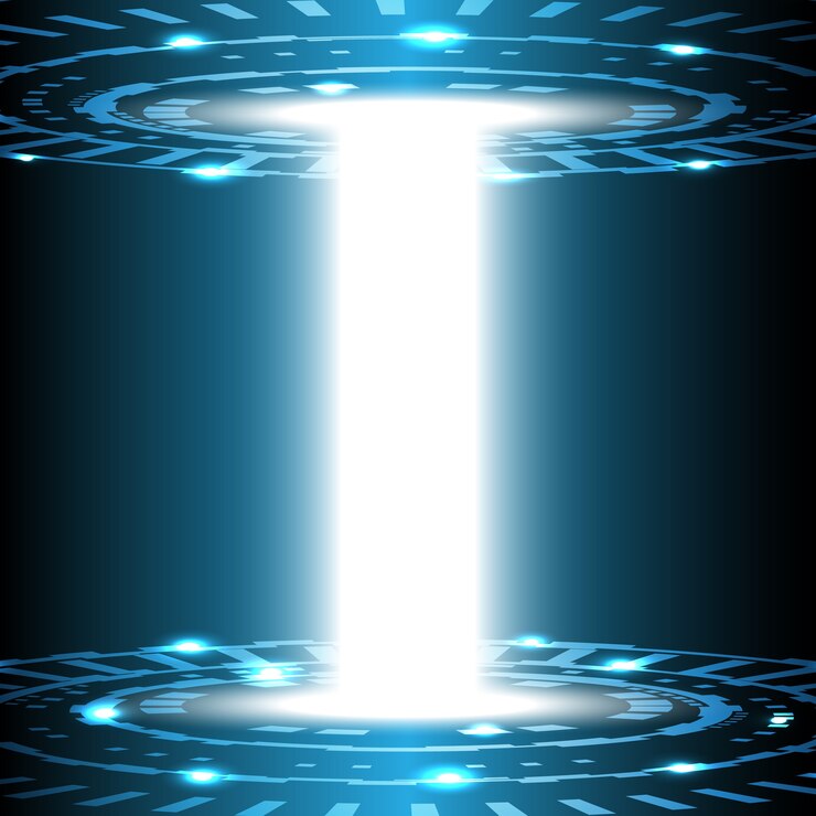 Vector tecnología abstracta luz láser digital