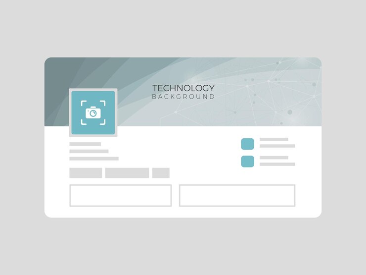 Vector tecnología abstracta moderna banner gradiente banner foto de portada de la página de perfil de linkedin mockup presenta