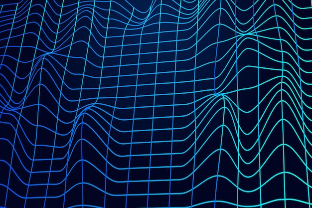 Tecnología abstracta onda de partículas visualización de grandes datos