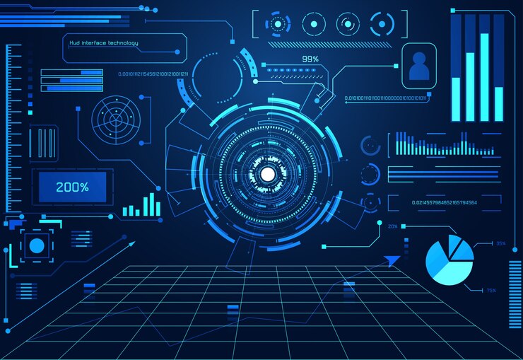 Vector tecnología abstracta ui futurista concepto hud interfaz holograma