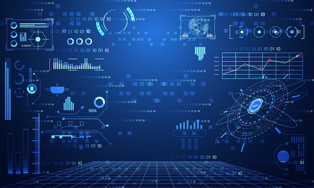 Tecnología abstracta ui futurista concepto hud interfaz holograma