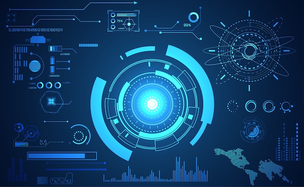 tecnología abstracta ui futurista