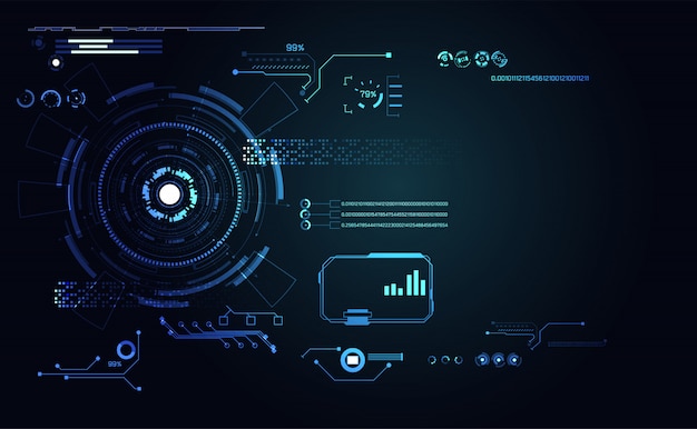 Tecnología abstracta ui futurista