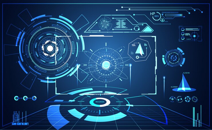 Vector tecnología abstracta ui futurista