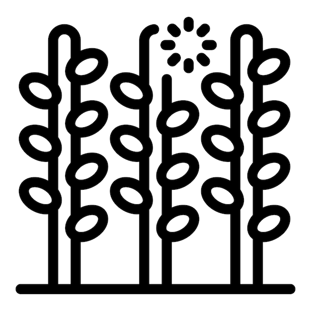 Tecnología agrícola inteligente que optimiza el crecimiento de los cultivos icono