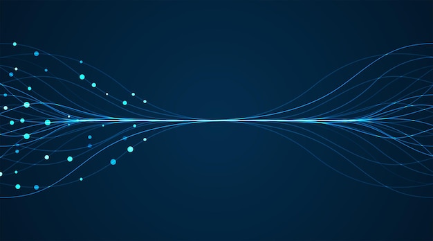 Tecnología Ai Concepto de inteligencia artificial Líneas azules y puntos Redes científicas de comunicación digital