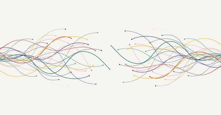 Vector tecnología ai concepto de inteligencia artificial líneas verdes y puntos redes científicas de comunicación digital