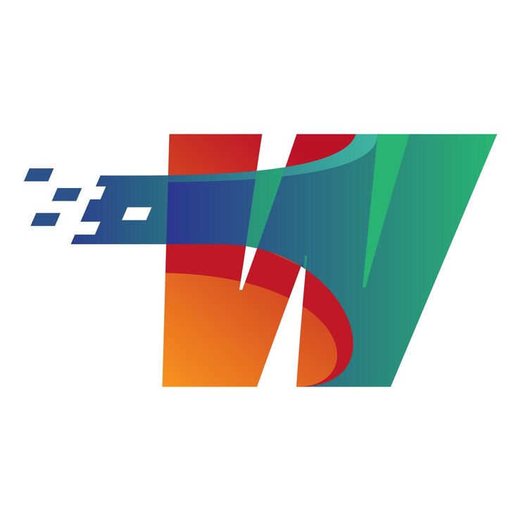 Vector tecnología alfabeto w