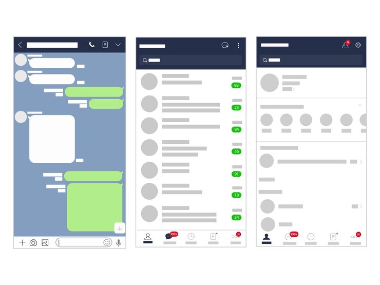 Vector tecnología de aplicaciones de chat comunicación en línea mensaje de escritura virtual