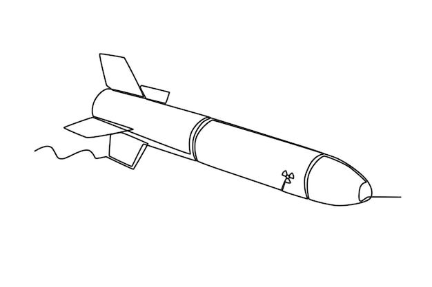 Una tecnología de armas nucleares arma nuclear dibujo en línea