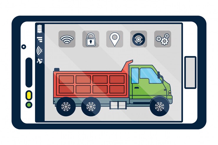 Vector tecnología del automóvil autónomo.
