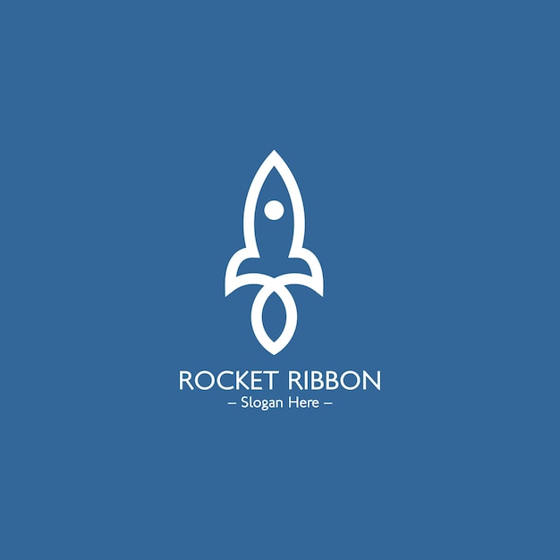 tecnología de avance de cohetes lanzando diseño de logotipo vectorial