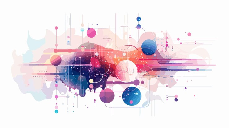 Vector tecnología avanzada de procesamiento de datos que utiliza la ia para el concepto abstracto