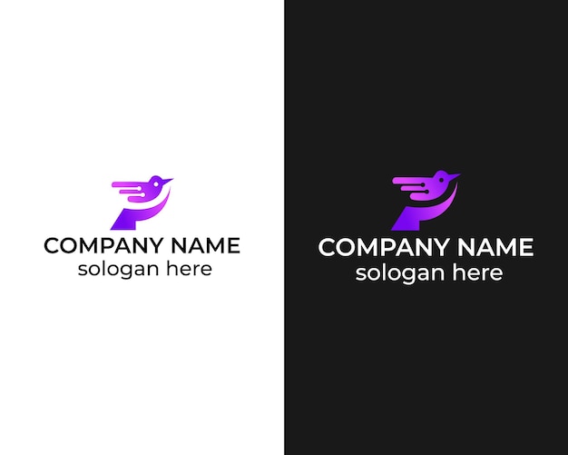 Tecnología de aves modelo de diseño de logotipo de icono moderno vectorial