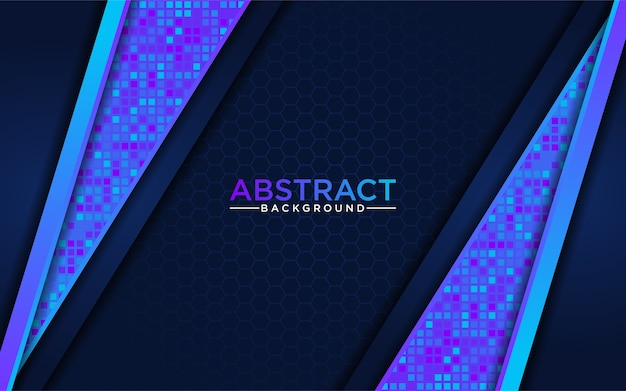 Tecnología azul abstracta moderna con fondo azul oscuro
