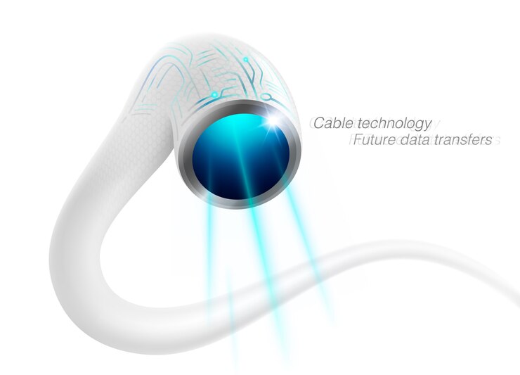 Vector tecnología de cable para futuras transferencias de datos de alta velocidad para soportar el sistema.