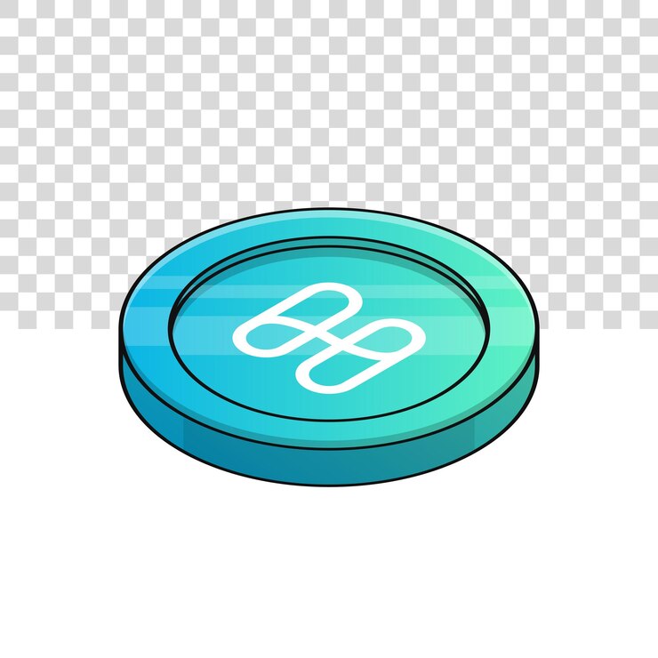 Vector tecnología de cadena de bloques de criptomoneda de la moneda 3d harmony one