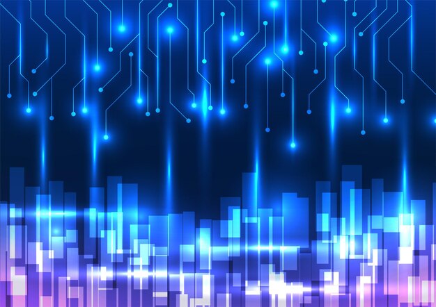 Tecnología de circuitos antecedentes abstractos Tabla de circuitos interconectada con interesante